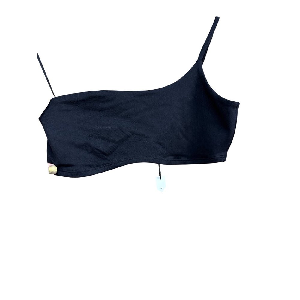 Susana Monaco Black One-Shoulder Crop Top NWT Medium